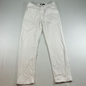 MBX Premium Denim Goods White Drawstring Jogger Pants Mens Medium Elastic Waist